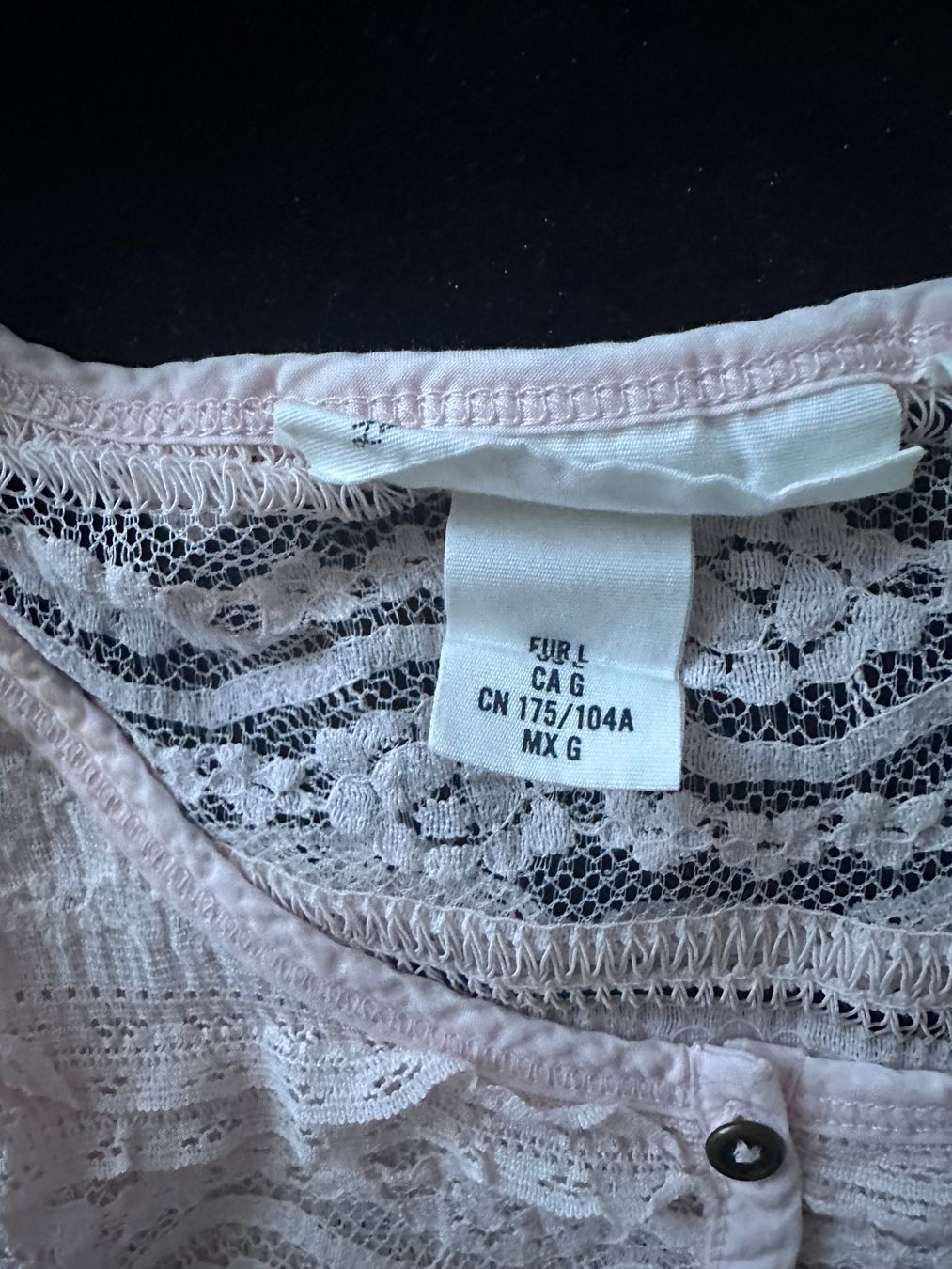 H&M Top: Süsses Spitzentop Gr. L – Usato da Frümsen venduto da Wesley2009 2
