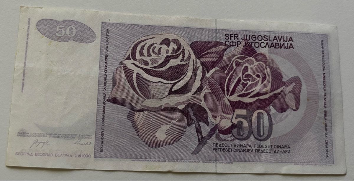 Banconote: Jugoslawien 50 Dinara 1990 – Usato da Algetshausen venduto da Carrhard 1