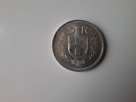 5Franken 1967, stempelglanz