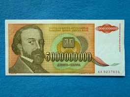 Belgrad 1993 - Jugoslawien - 5000000000 Dinara