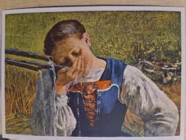 Ansichtskarte Giovanni Segantini Karte - Die Graubündnerin,