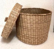 🟢 Boîte de rangement tressée Aufbewahrungsbox Naturfaser