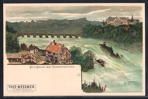 Ansichtskarten: Schaffhausen, das Schloss am Rheinfall – Gebraucht aus Berlin von bartko-reher