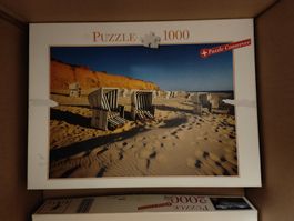 Puzzle 1000 Teile, Strandkörbe am Meer