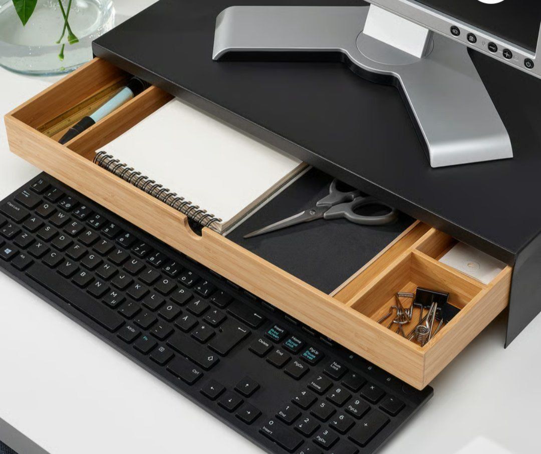 Staffa per monitor: Elloven Monitorerhöhung mit Schublade, schwarz – Nuovo e nell'imballaggio originale da Dättwil AG venduto da dia_6cbv 1