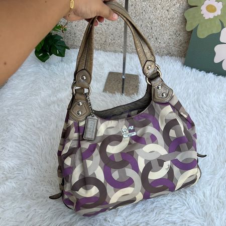 Coach Tasche Schultertasche gemustert 36x28cm guter Zustand