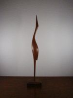 Mid Century Vogel aus Teakholz Reiher Tierfigur 1960er Jahre