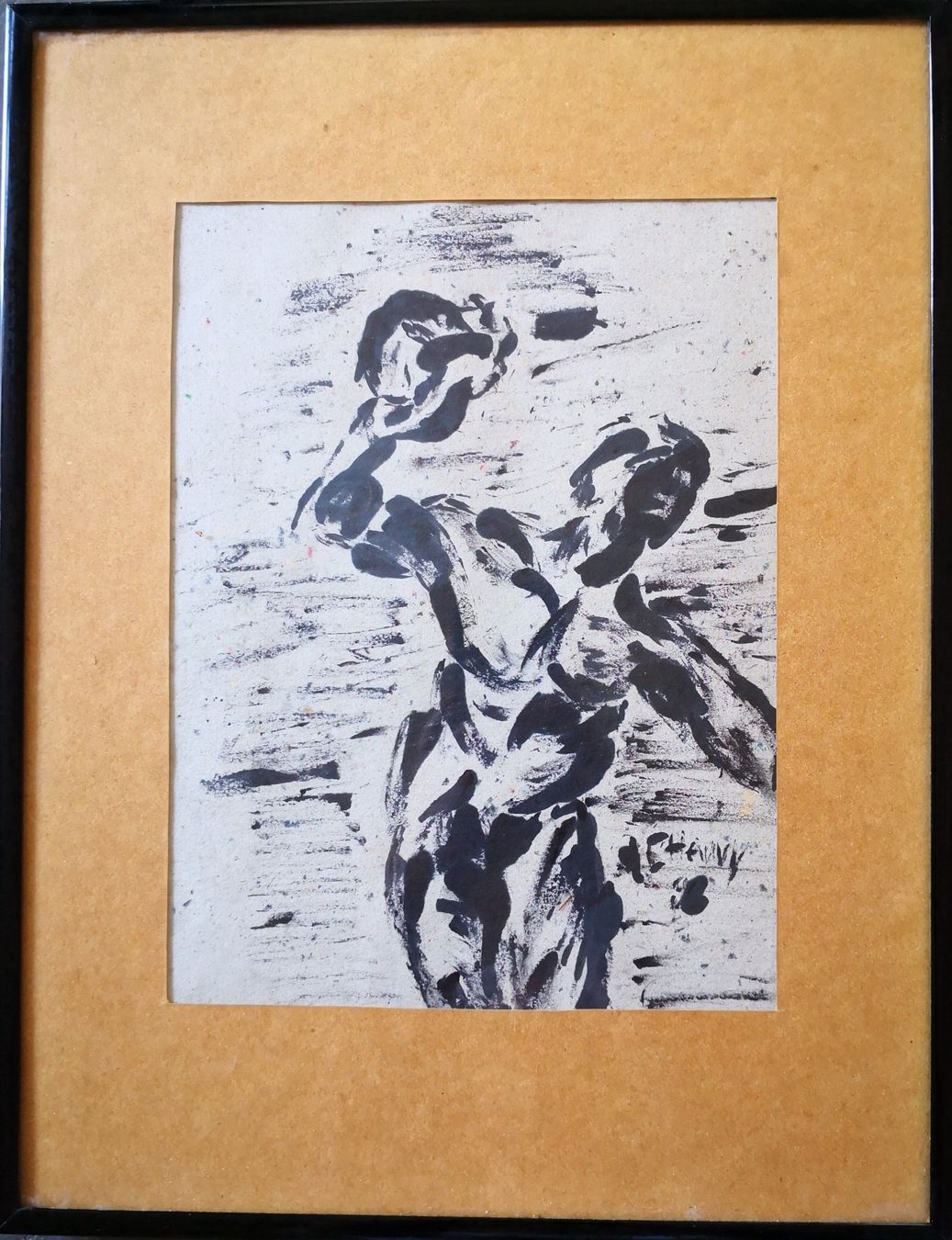 Dipinti: Peinture "Lanceur de Poids" de Monique Chauvy – Usato da Peseux venduto da CatiArt