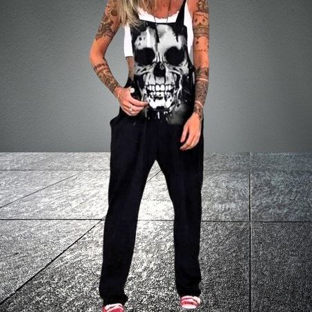 ☠️Totenkopf-Overall – Dein stylisches Statement-Piece!🖤💫