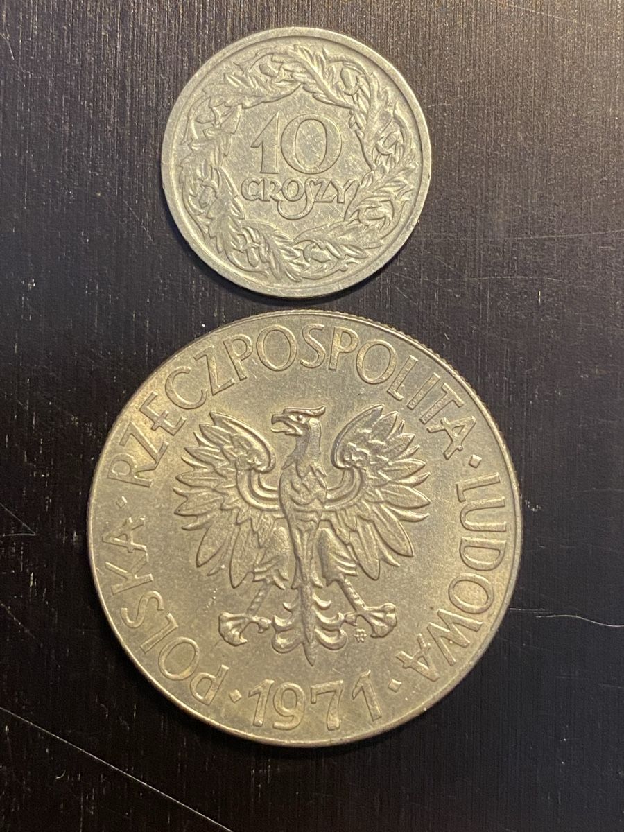 Tutti le monete: Pologne, 10 Zlotys 1923 & 1971 – Usato da Corsier-sur-Vevey venduto da Ginoarturo 1