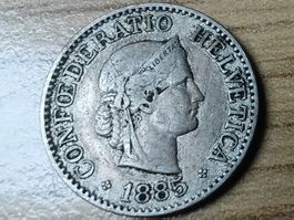 10 Rappen 1885 - fast sehr schön!