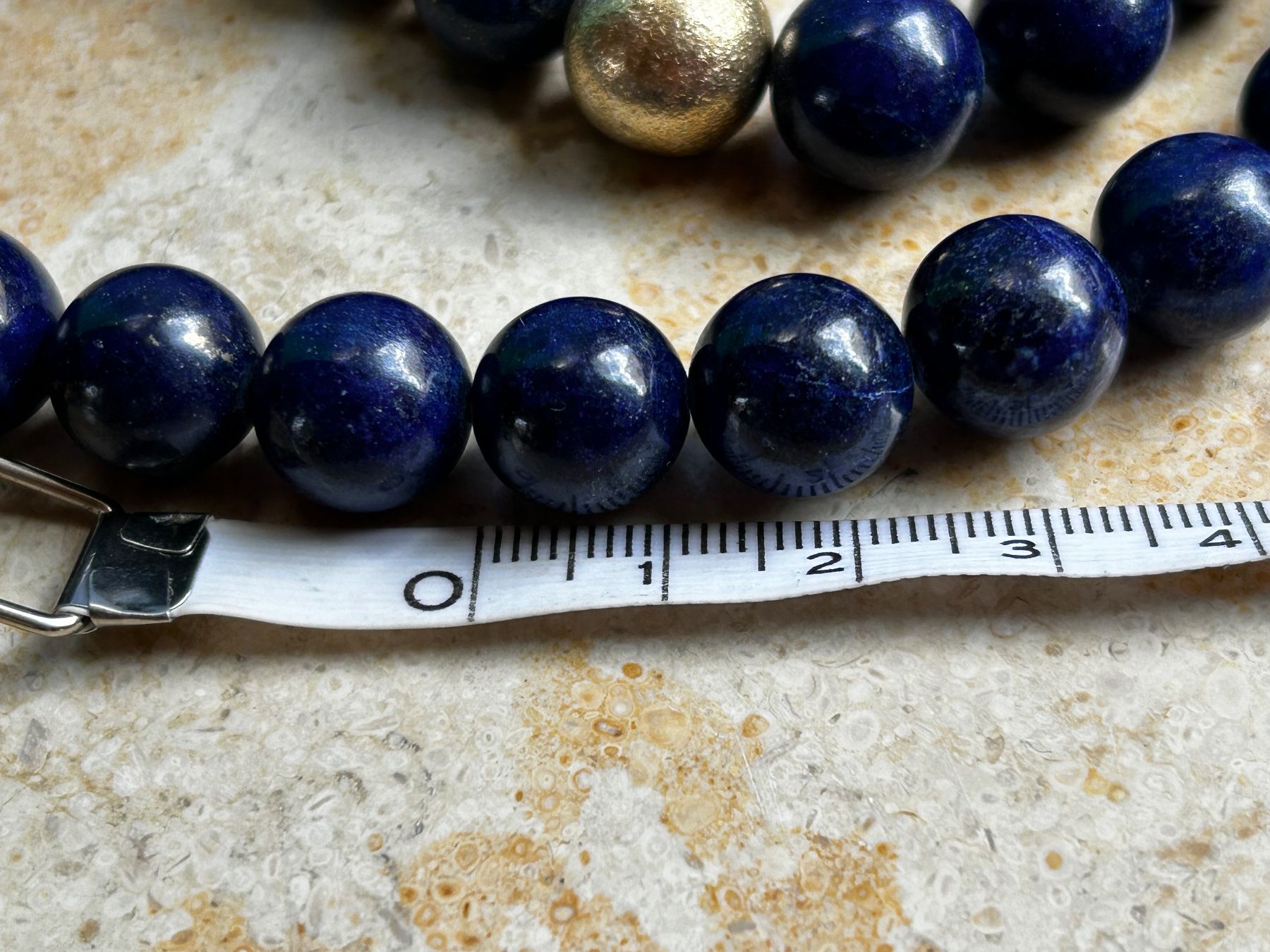 Catenine: Lapislazuli Kette goldene Elemente (52cm) – Usato da Laufen venduto da belleskulptur 9