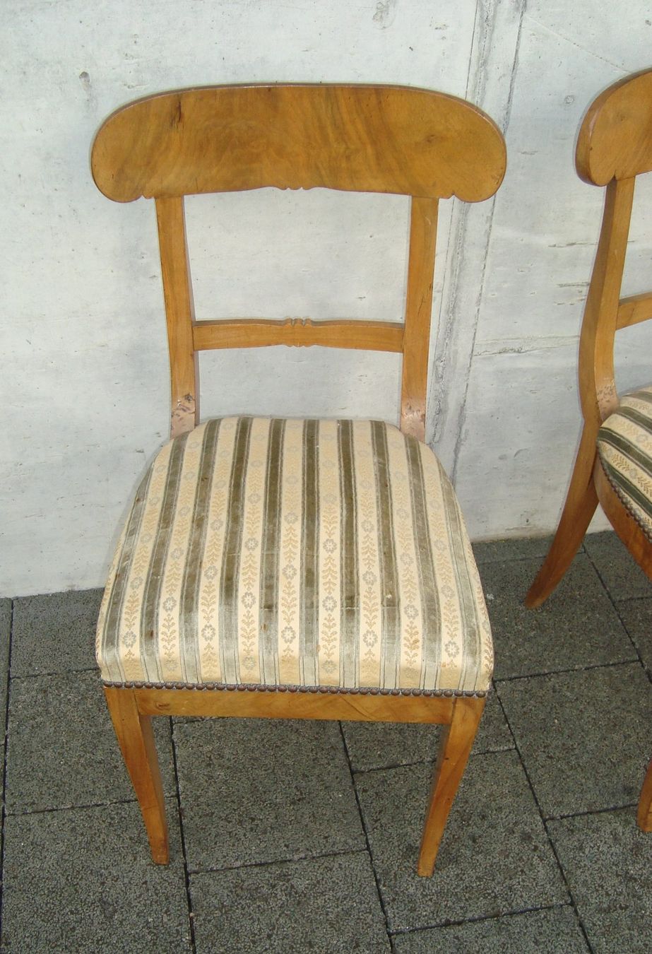Sedie: 2 Biedermeier Polster Stühle, Nussbaumholz – Usato da Oberdorf NW venduto da Lufao 1