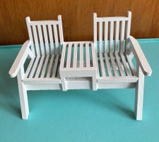 Gartenmöbel  Love Seat Holz für das Puppenhaus