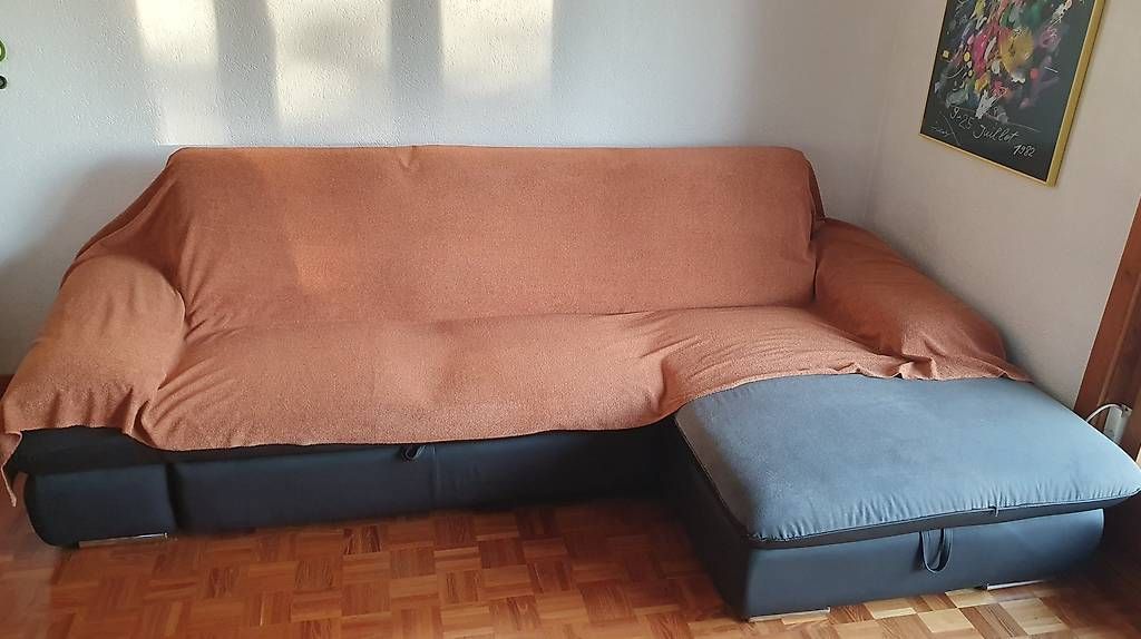 Coperte: Canapé lit avec couverture couvrante, recouvrement abimé – Usato da Givisiez venduto da Capino 3