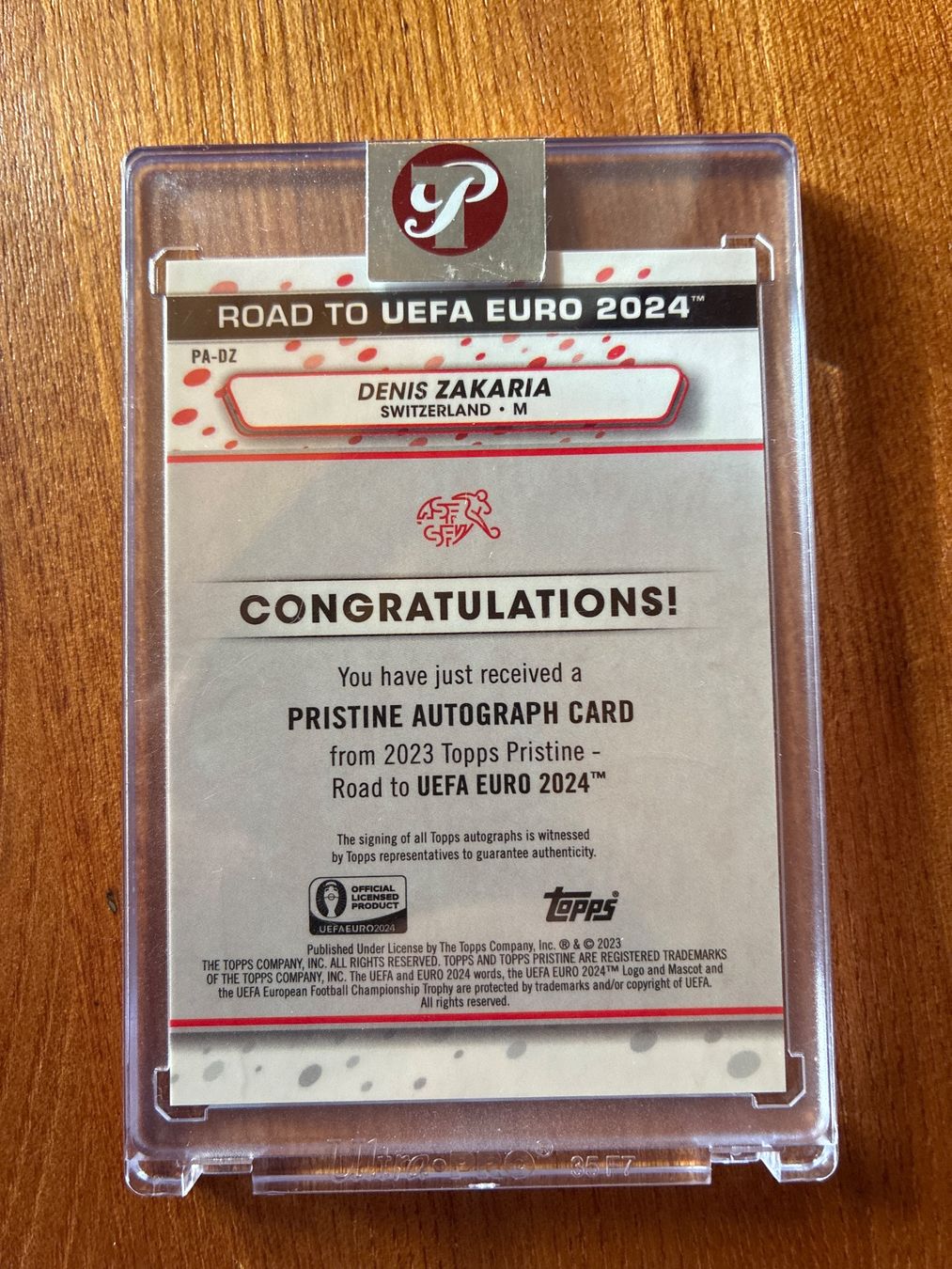 Topps Sammelbilder & Trading cards: Topps Pristine Denis Zakaria Schweiz encased Autogramm – Gebraucht aus Wangenried von Garagara 1
