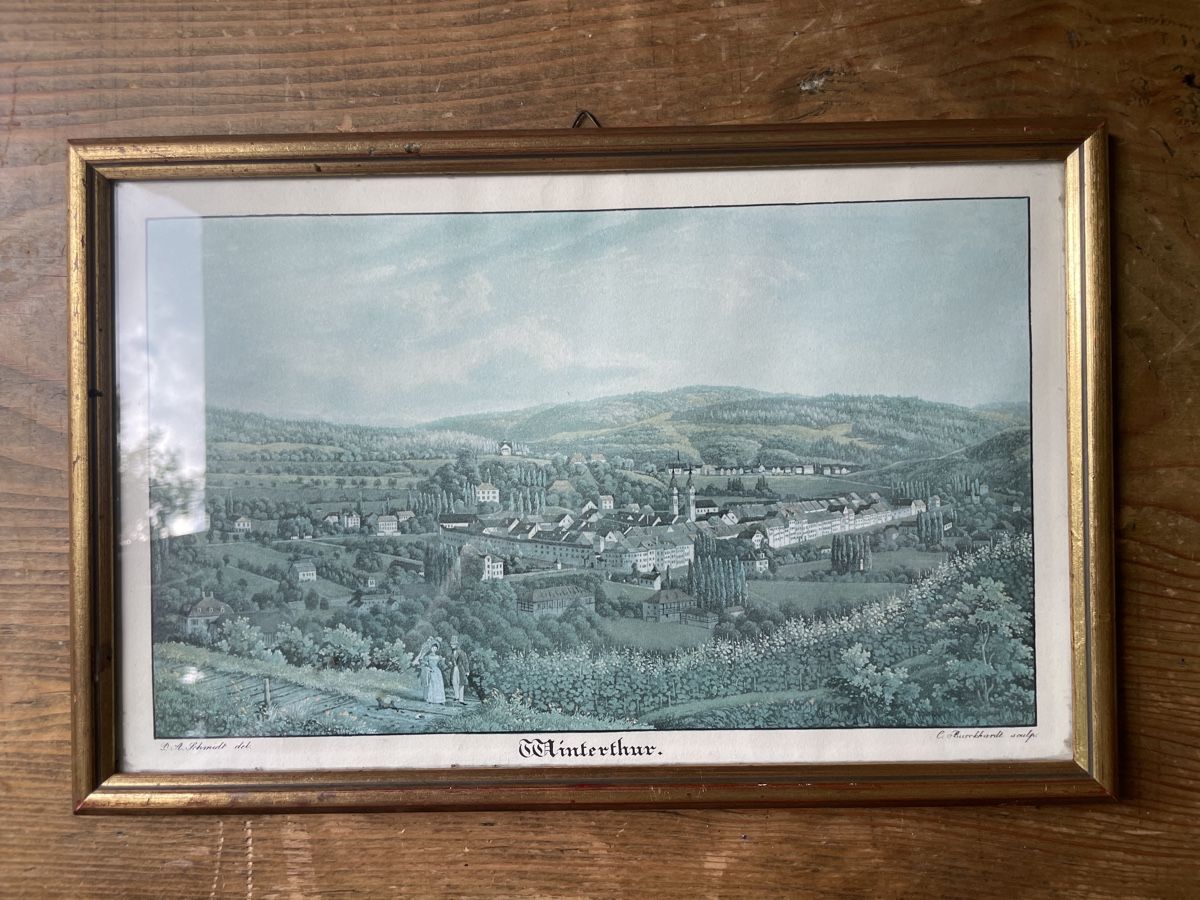 Foto & Immagini: Antikes Bild von der Landschaft von Winterthur – Usato da Winterthur venduto da cheerio97 1