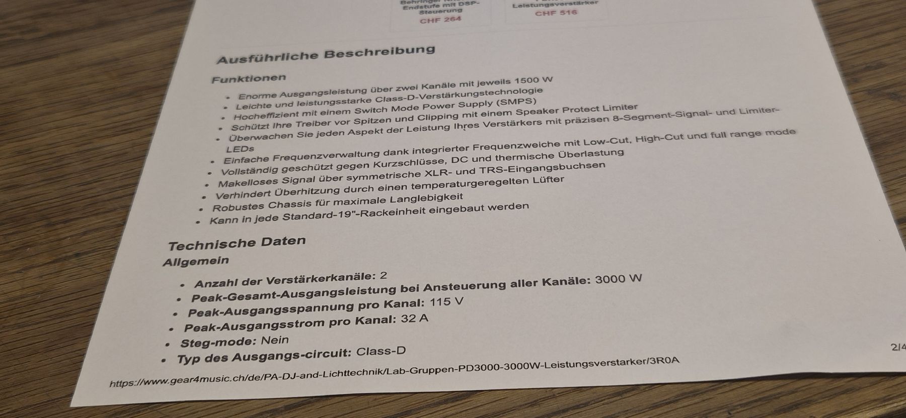 Lab.Gruppen Amplificatori: Lab Gruppen PD 3000 ENDSTUFE! – Nuovo (secondo la descrizione) da Reisiswil venduto da hochwacht17 2