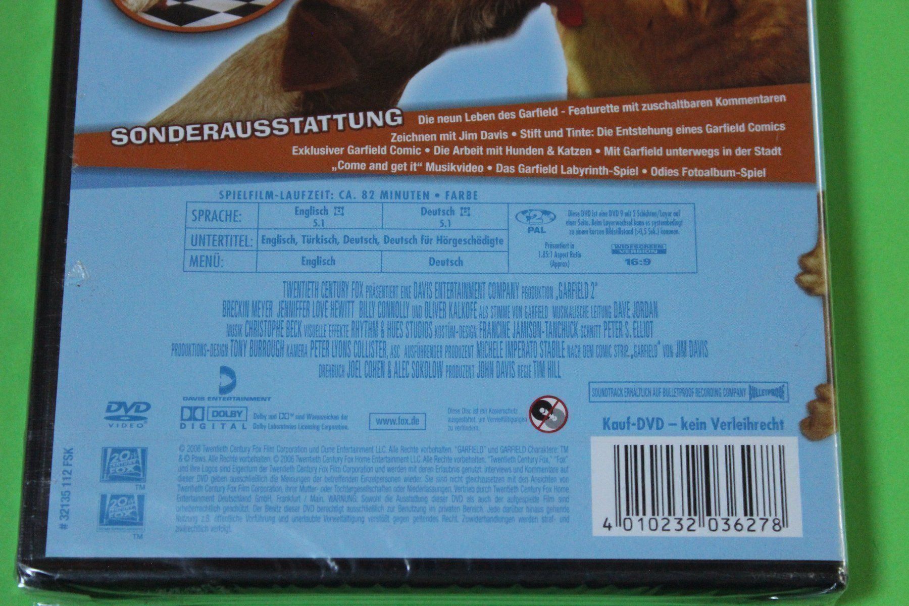 Tutti i DVDs: GARFIELD 2 (DVD) NEU+originalverpackt!!! – Nuovo e nell'imballaggio originale da Tübach venduto da JamesStone 5