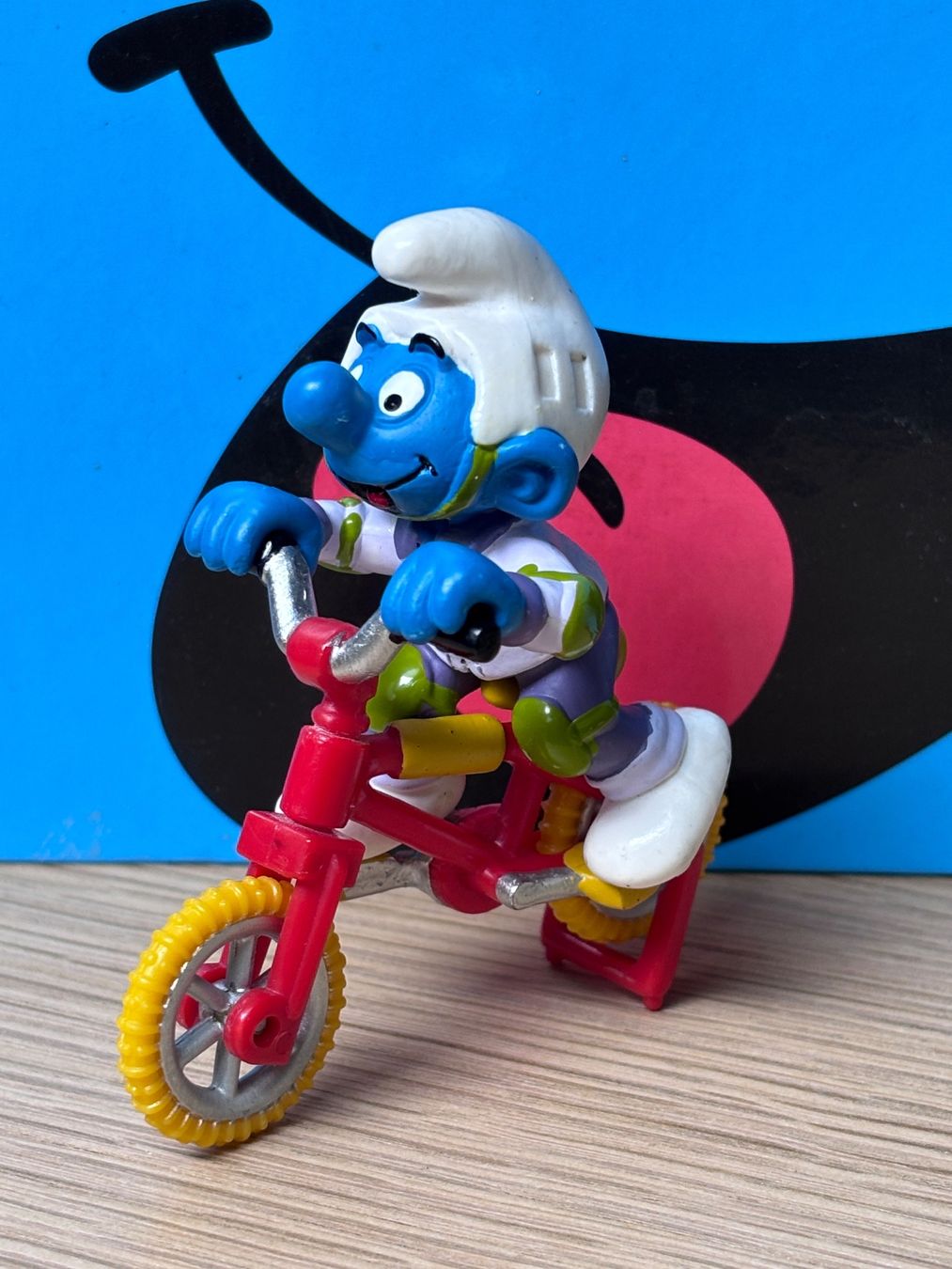 Schleich Statuette: Schlumpf auf BMX – Usato da Lyss venduto da Duckszone