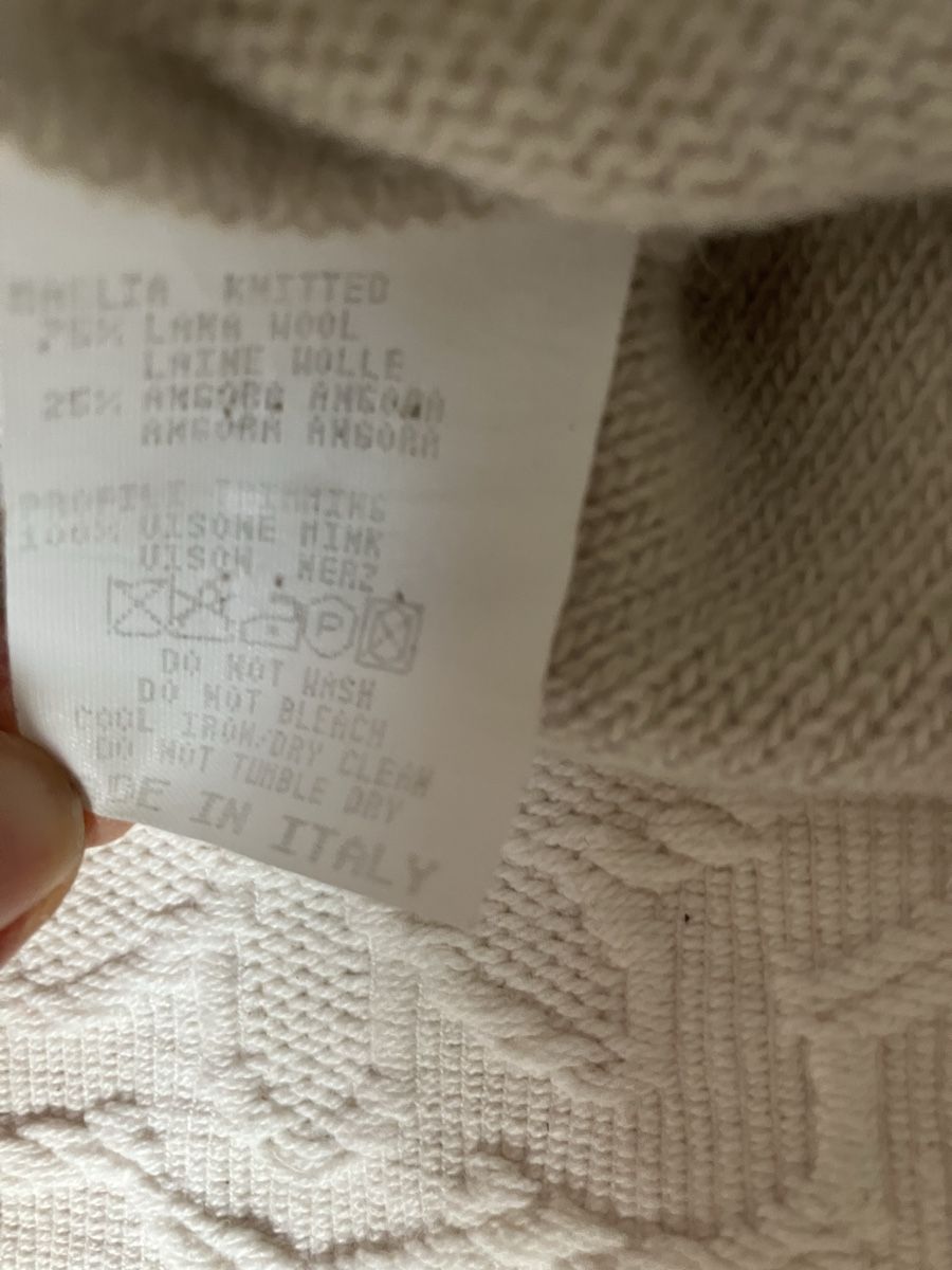 Etro Top: Original ETRO Pullover, Fellkragen, hellgrau, Gr 34/36 (S) – Usato da Zürich venduto da Mameloschn 3