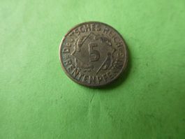 Dt. Reich 1924 G, 5 Rentenpfennig