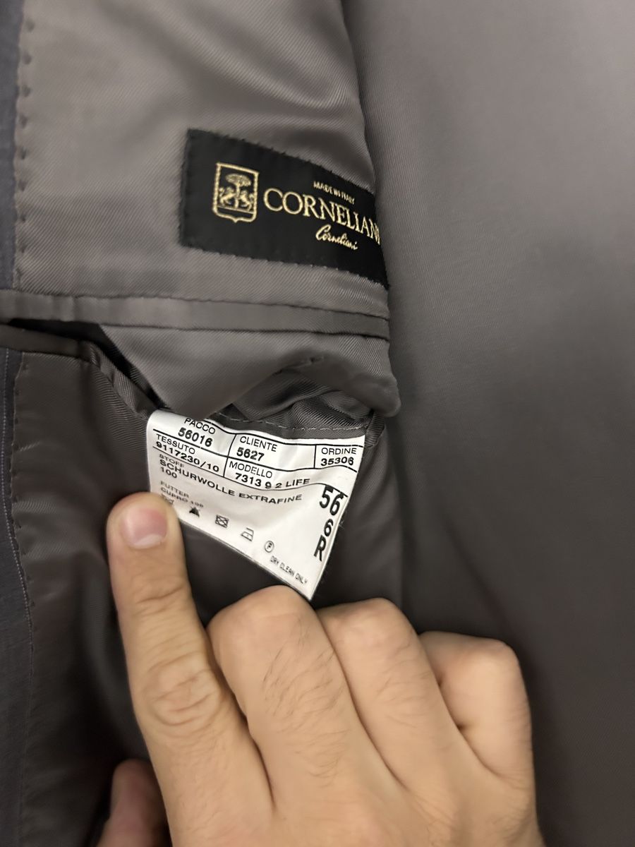 Completi: Corneliani Herren Anzug gestreift grau Grösse 56 – Usato da Bülach venduto da INO_ 7