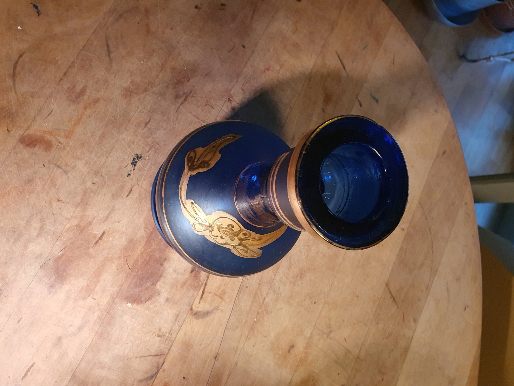 Set di piatti: Dekoflasche blau bemalt – Usato da Zürich venduto da loosebone 1