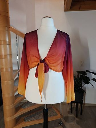 CANDYPANTS Wickelbluse Damen XL Bolero Ombre Boho 