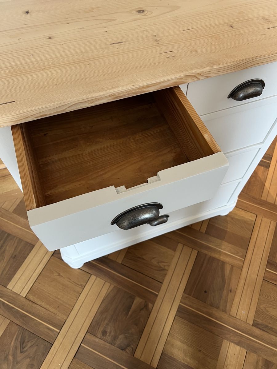 Kommoden: Kommode mit 5 Schubladen sand creme farbig Holz – Gebraucht aus Sirnach von dasrosahaus 7
