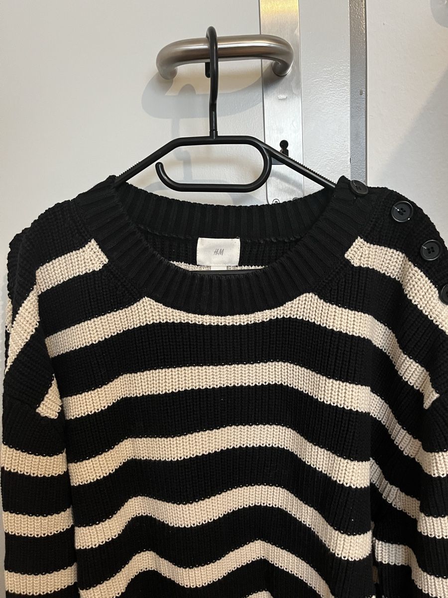 H&M Maglioni & Felpe: H&M Strickpullover, Schwarz/Weiss gestreift, Grösse M – Usato da Opfikon venduto da acoaee 1