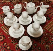 Teeservice, weisses Porzellan, Antik, ca. 1900, 10-12 Person