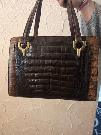 Krokodilleder Handtasche aus den 70er 