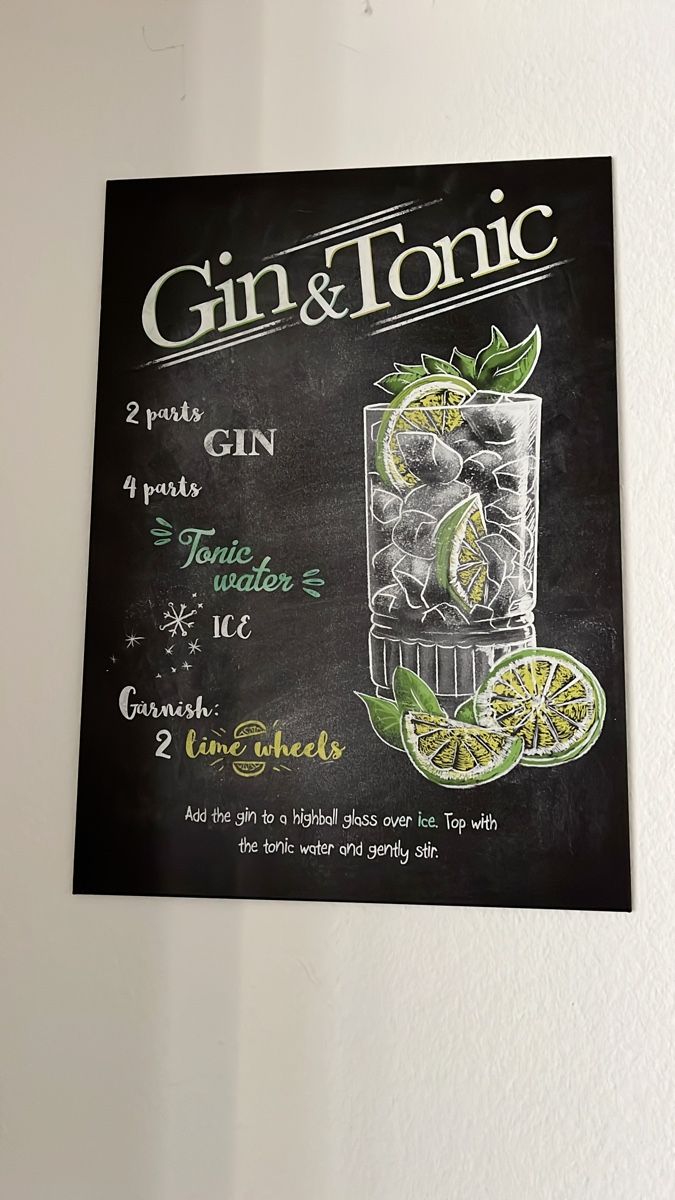 Foto & Immagini: Displate Gin Tonic Rezept – Usato da Spreitenbach venduto da bra_rh7n