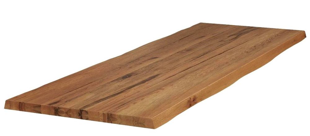 Massivholz Tischplatte Wildeiche - 3cm Stark & 60x140cm Mit Geschliffenen Kanten