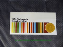 Oldsmobile Modellprogramm 1974 Farbkarte englisch