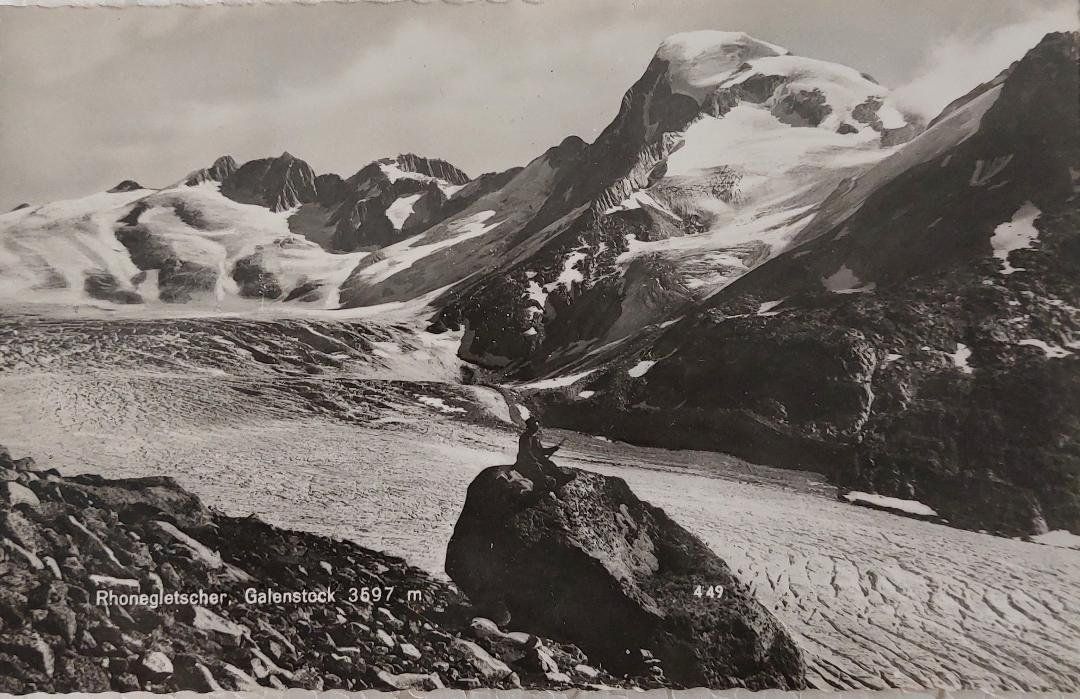 Cartoline postali: RHONEGLETSCHER - Galenstock – Usato da Delémont venduto da Domdom1