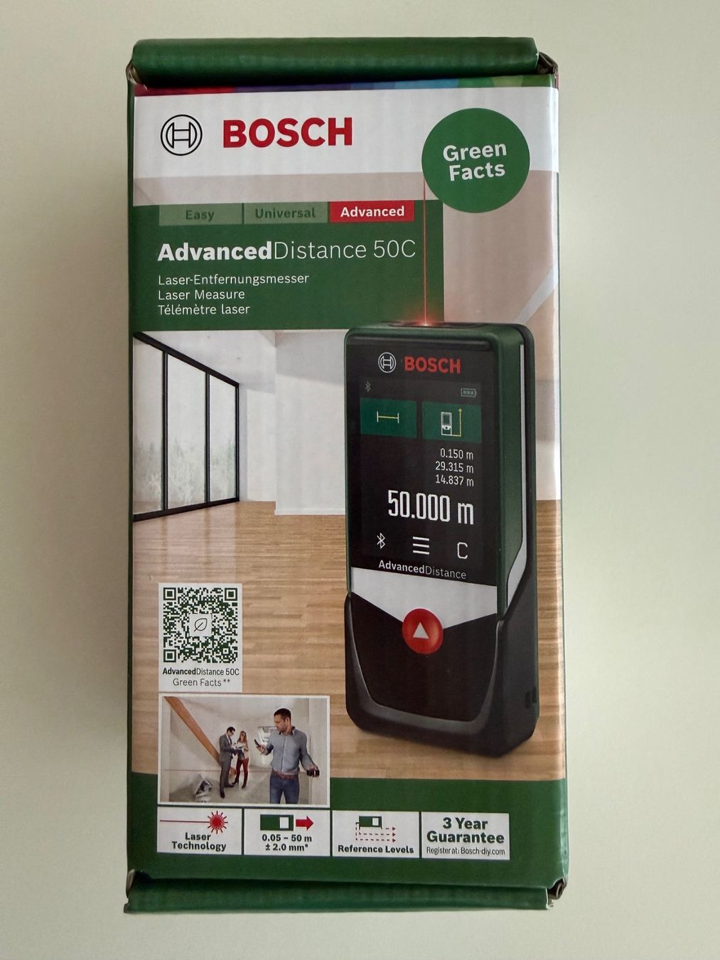 Bosch Misurare: Bosch Télémètre Laser AdvancedDistance 50C – Nuovo e nell'imballaggio originale da St-Gingolph venduto da GoldenKeys