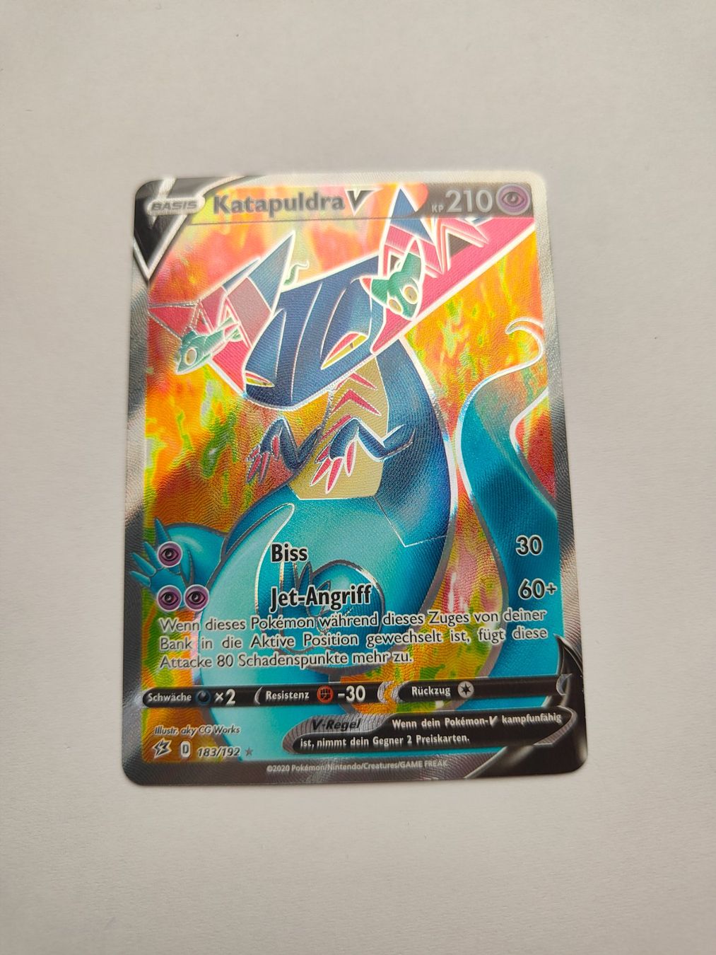 Pokémon Carte collezionabili: Pokemon Katapuldra V Full Art Clash – Usato da Thalwil venduto da FigurenFreunde