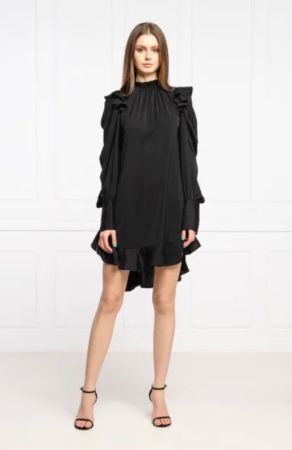 Zadig&Voltaire Kleid Rückenausschnitt Gr. XS Satin schwarz