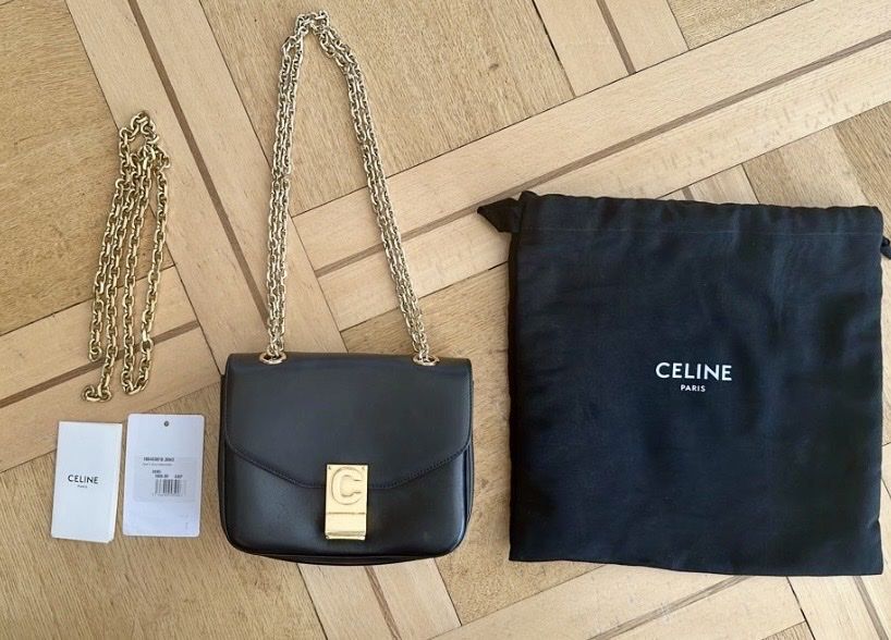 Celine Taschen für Damen: Klassik Céline Tasche, Schwarz mit Goldkette – Gebraucht aus Zug von Se_wb5d
