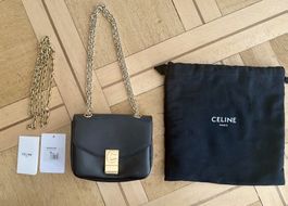 Klassik Céline Tasche, Schwarz mit Goldkette