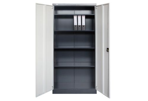 Schränke & Regale: Stahlschrank Moskau dunkelgrau/weiß – Neu und originalverpackt aus Herbertingen von jet-line-e-trade 1