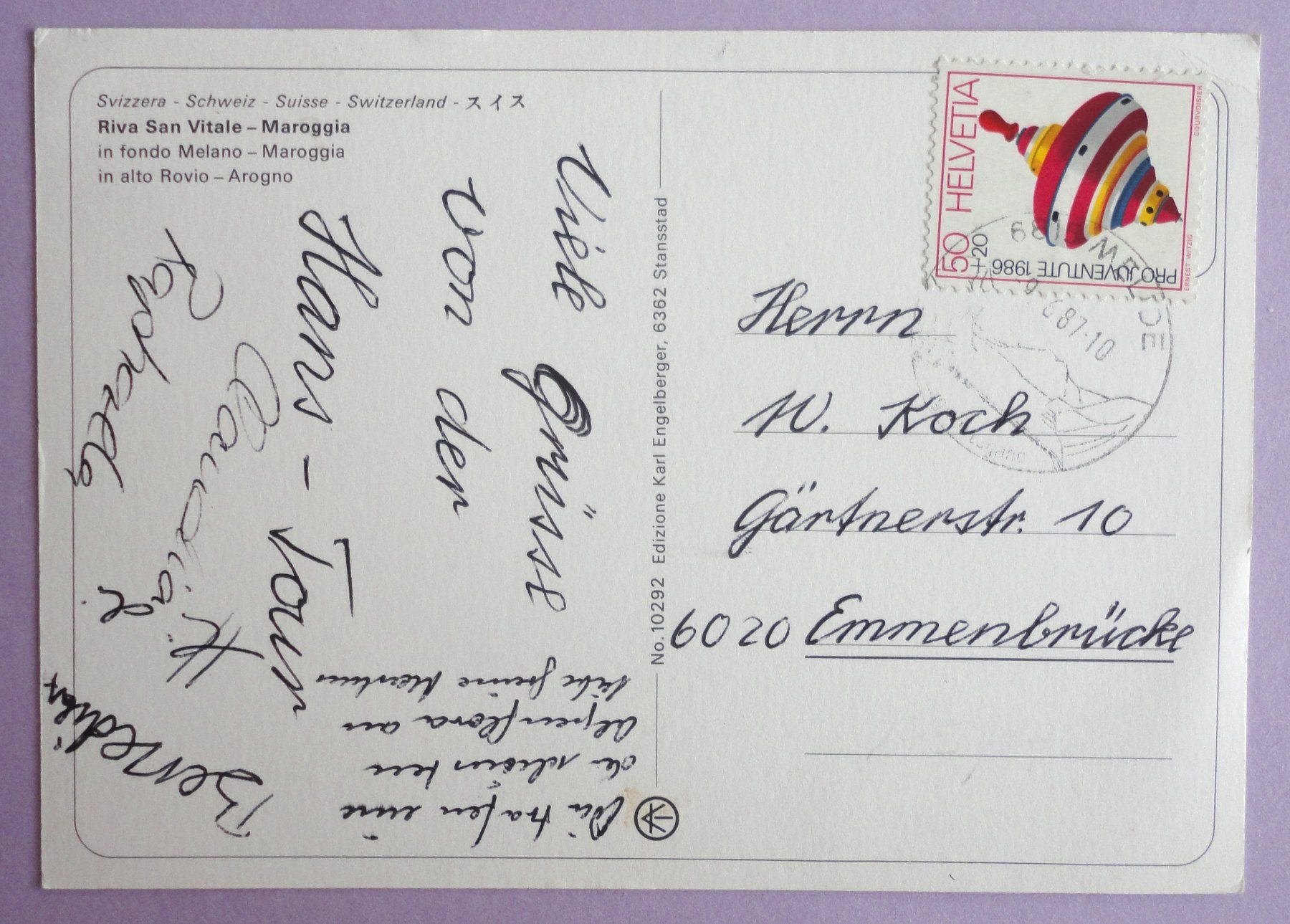 Cartoline postali: Riva San Vitale - Maroggia – Usato da Fétigny venduto da Billy2miny 1
