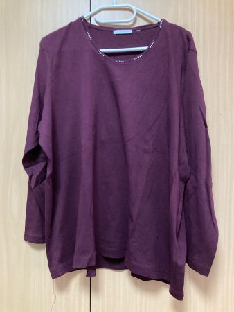 Weinrotes langarm Shirt Gr. XXL