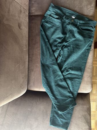 Dark Green Corduroy Trousers, Fall Fashion, Size 32/32