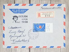 CL11 Enveloppe + Timbre Suisse 1958