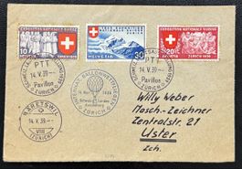 Schweiz 1939 Landesausstellung | Ballonflug Sonderstempel