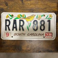 🇺🇸 U.S. Autoschild - South Carolina RAR 881 - ORIGINAL