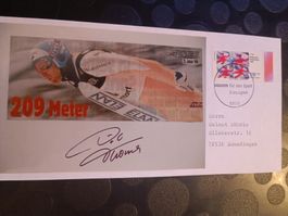 Dieter Thoma - handsignierte Karte mit Sonderstempel FDC